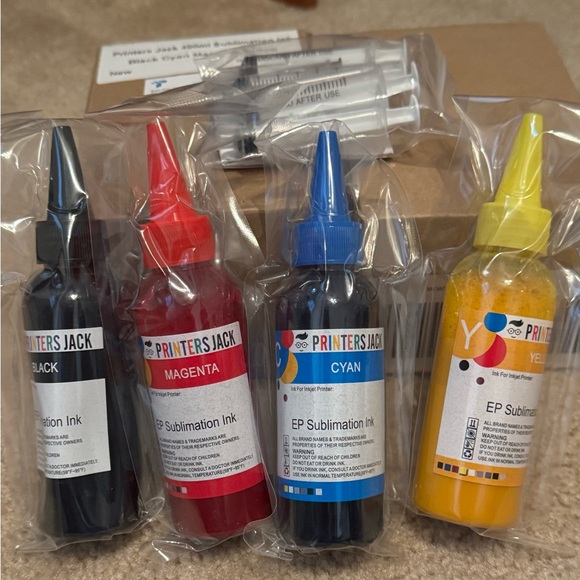 2 Sublimation Ink Set - Black, Magenta, Cyan, Yellow New in Original Packaging - Picture 2 of 7